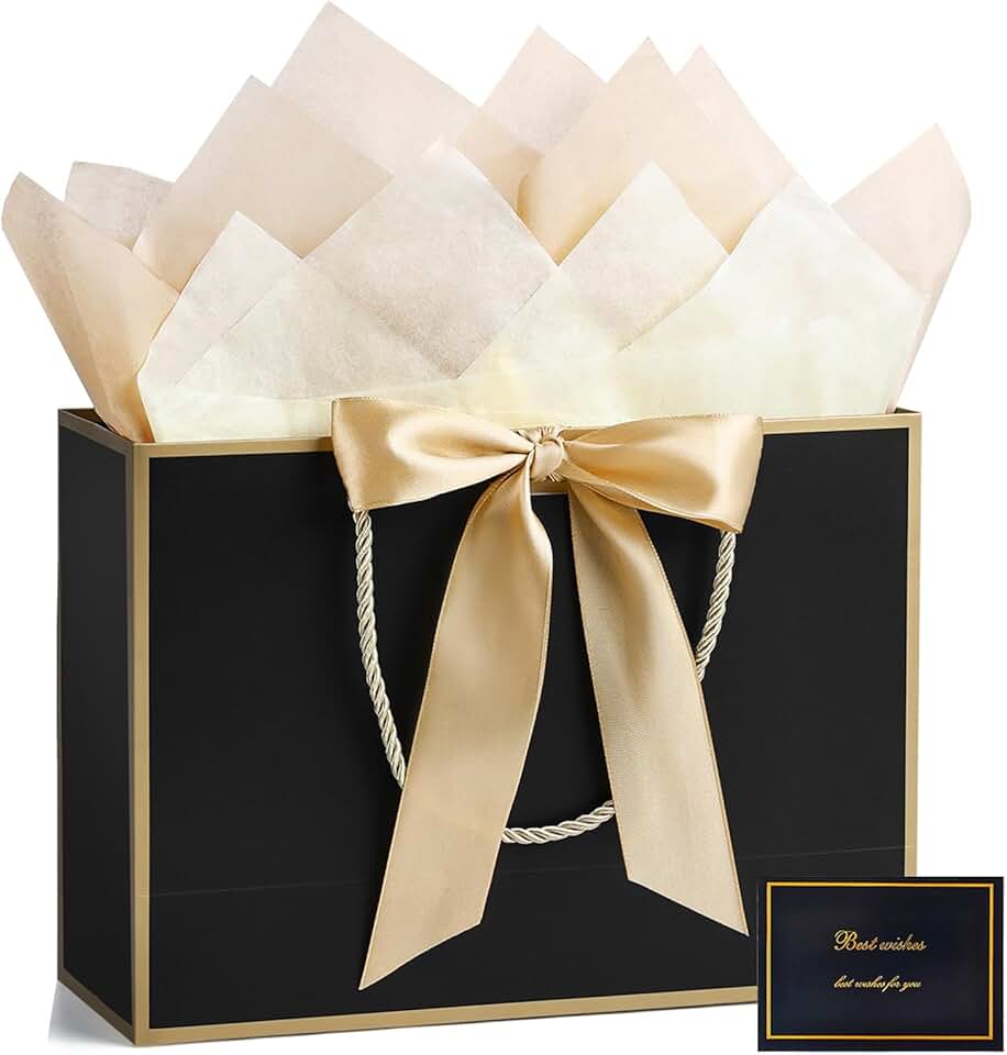 Large Gift Bag with Tissue Paper and Card