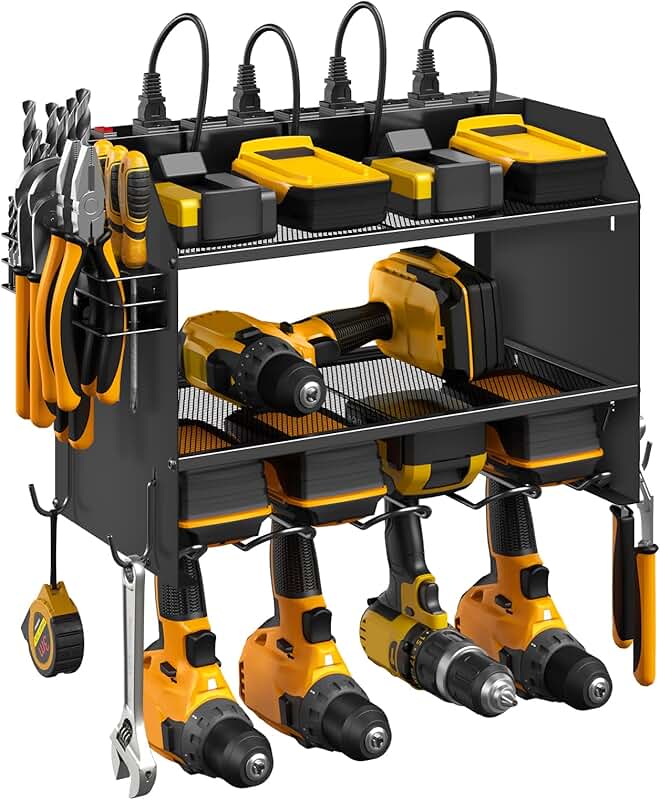 Modular Power Tool Organizer with Charging Station