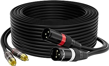 75 ft Dual XLR to RCA Stereo Audio Cable