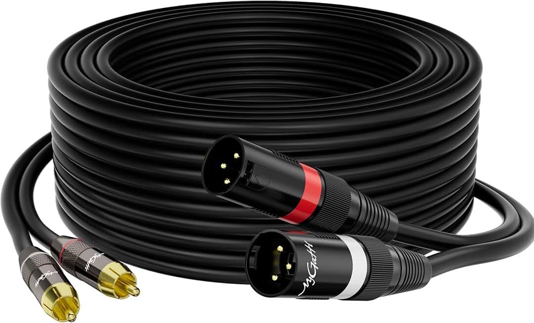 75 ft Dual XLR to RCA Stereo Audio Cable