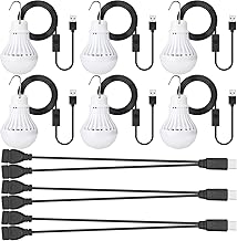 6-Pack USB LED Camping and Portable Lights
