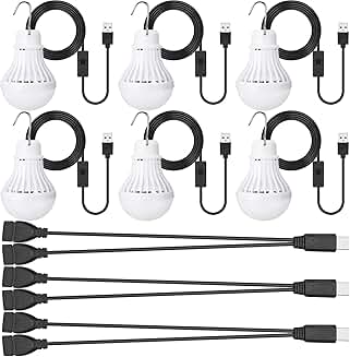 6-Pack USB LED Camping and Portable Lights