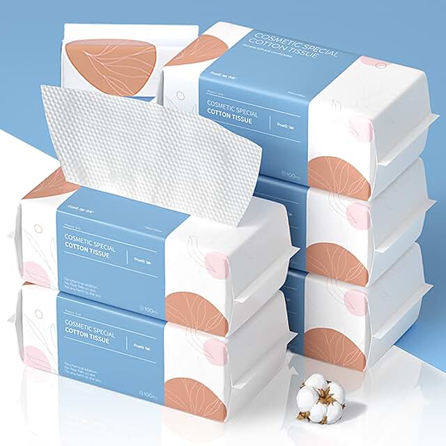 Soft Cotton Facial Tissues, 600 Count