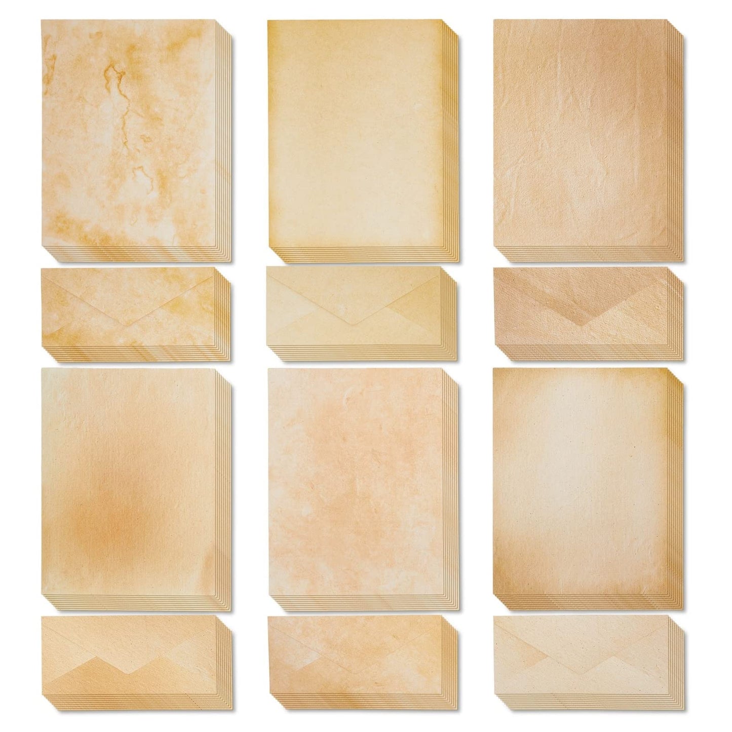 Vintage Stationery Paper and Envelopes Set, 48 Pack