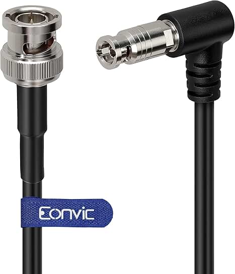 6G SDI 4K Coaxial Cable, Right Angle, Micro BNC Male to BNC Male