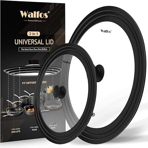 Universal tempered glass lids for pots and pans