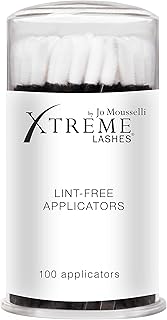 Lint-free applicators for precise eyelash extension application