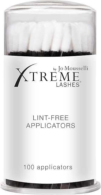Lint-free applicators for precise eyelash extension application