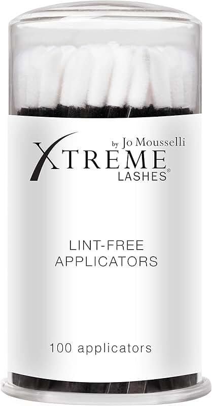 Lint-free applicators for precise eyelash extension application