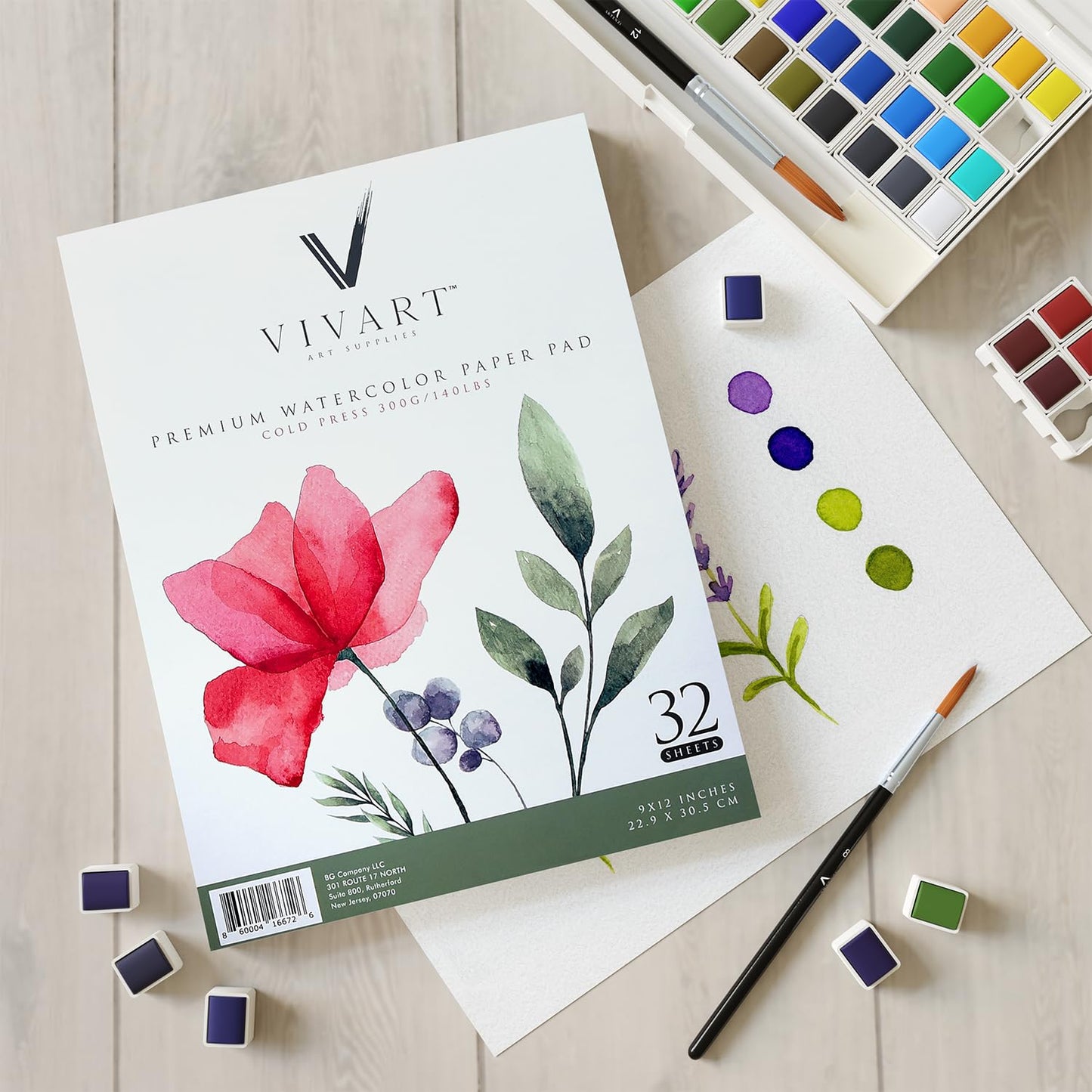 Watercolor Pads 9x12 Inches Pack of 2