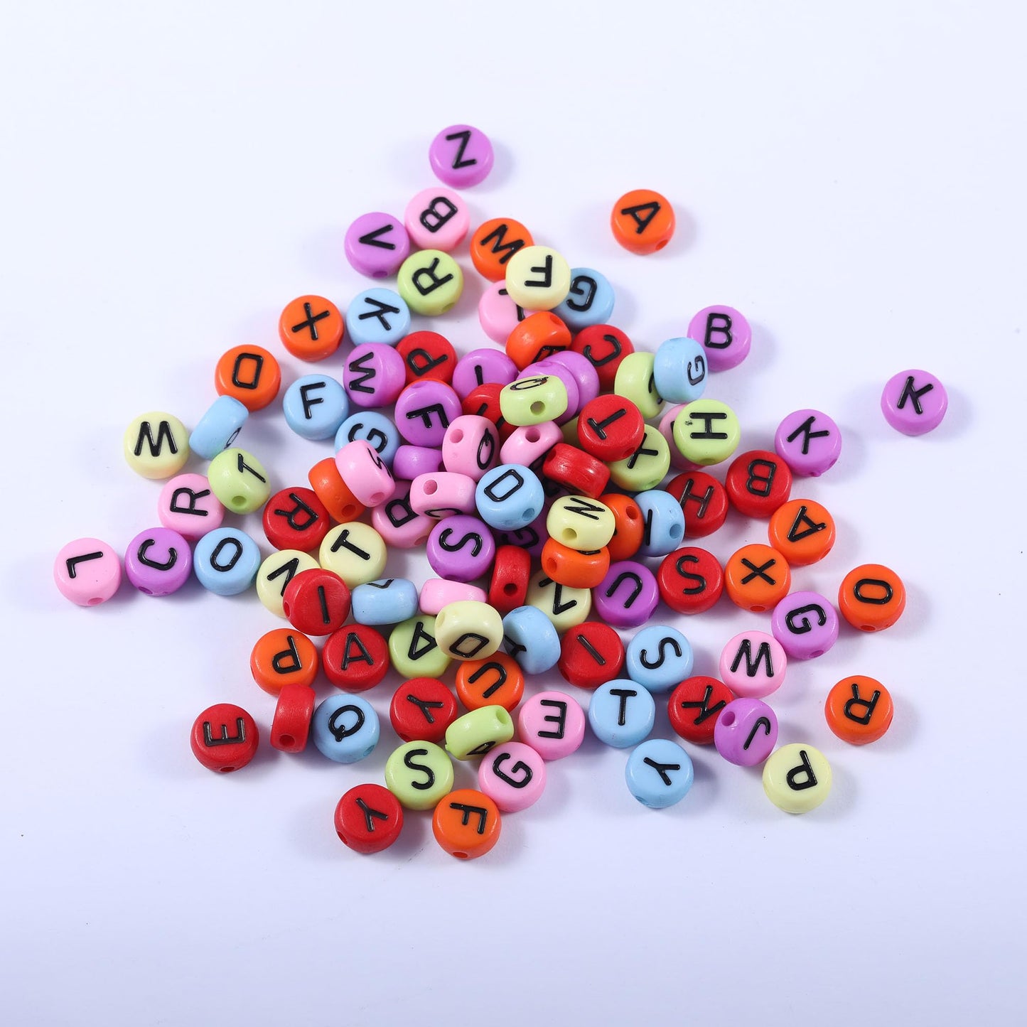 100pcs Acrylic Letter Beads for Jewelry Making and Crafts
