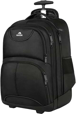 17-Inch Water-Resistant Rolling Laptop Backpack