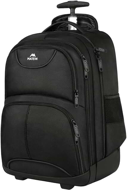 17-Inch Water-Resistant Rolling Laptop Backpack