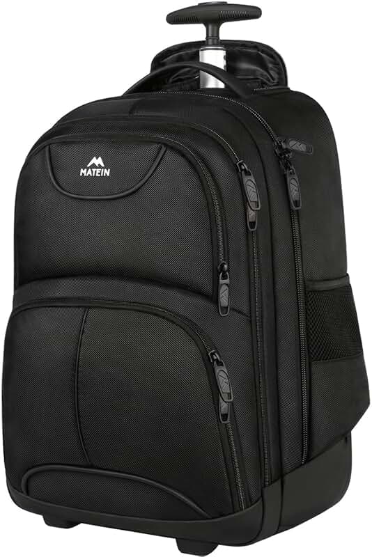 17-Inch Water-Resistant Rolling Laptop Backpack