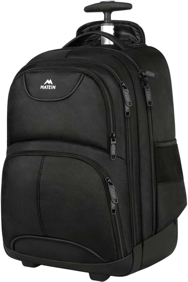 17-Inch Water-Resistant Rolling Laptop Backpack