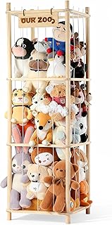 Wooden Stuffed Animal Storage with Elastic Cords