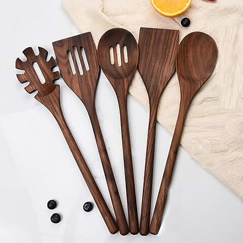 Wooden Kitchen Utensils Set, 5 Pieces