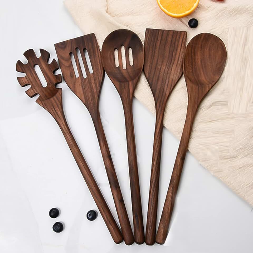 Wooden Kitchen Utensils Set, 5 Pieces