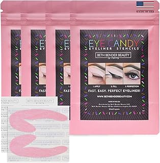Reusable Cat and Winged Eyeliner Stencils, 96 Pieces