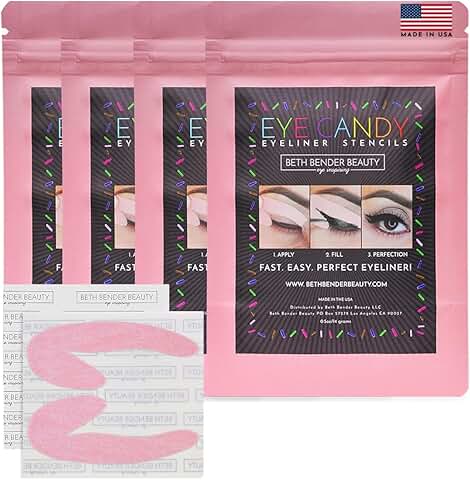 Reusable Cat and Winged Eyeliner Stencils, 96 Pieces