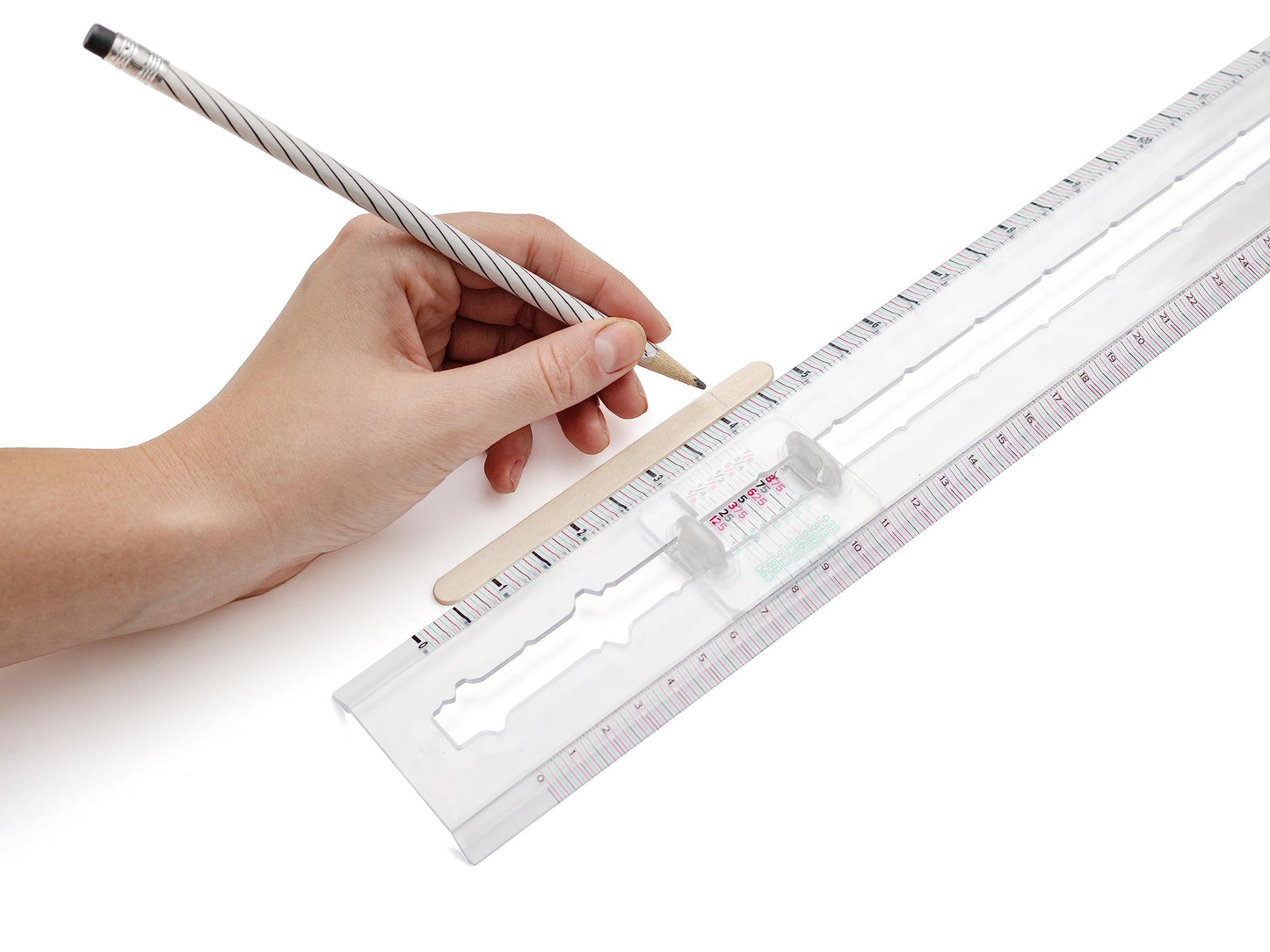 Colorful 12x12 Inch Straight Edge Ruler Set