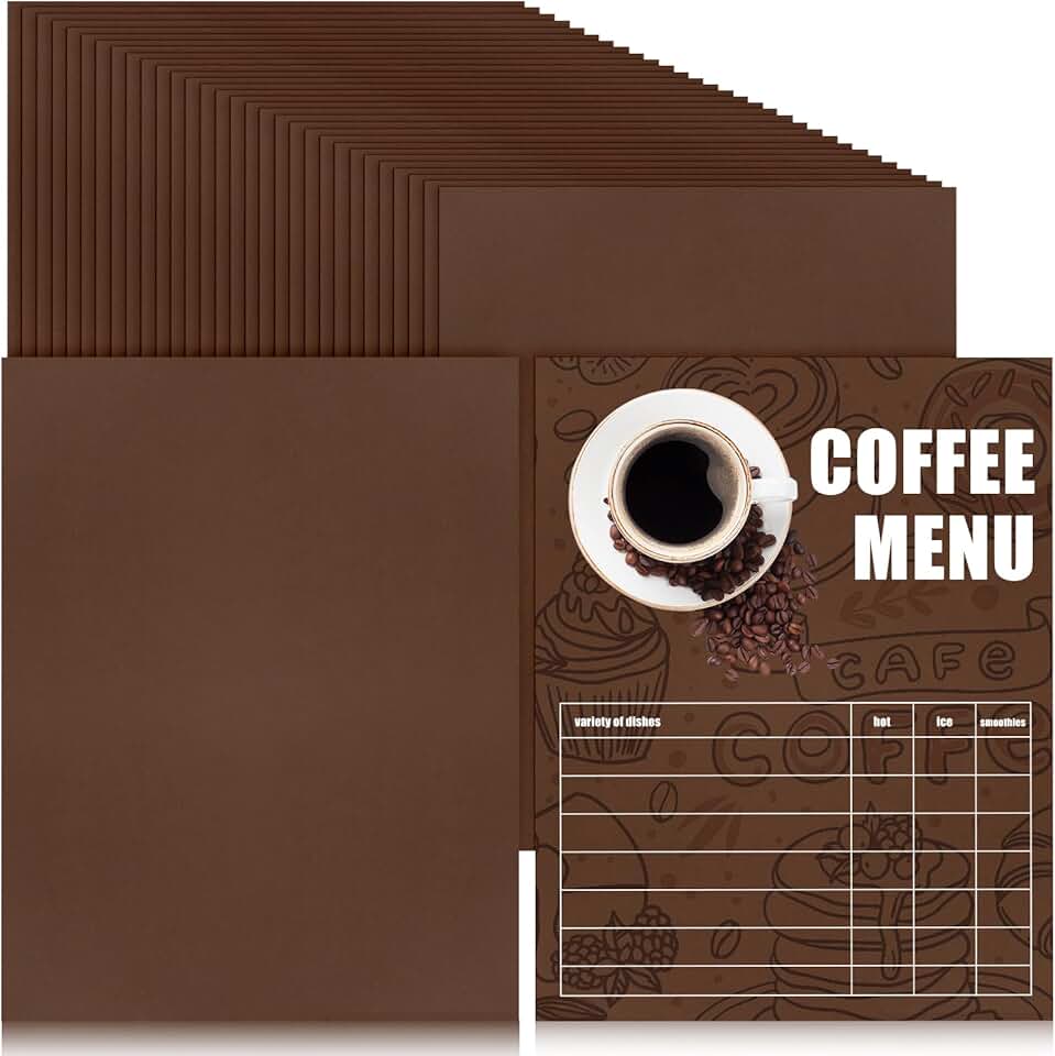 200 Dark Brown Cardstock Sheets, 8.5 x 11 Inch