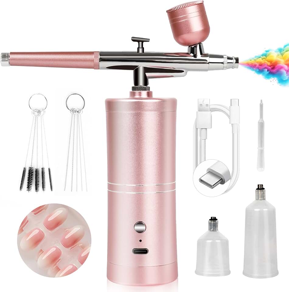 Super-Stable 25 PSI Airbrush Kit for Nails and Art