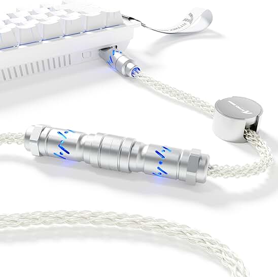 Custom Braided Aviator Cable with RGB Light and Magnetic Nameplate