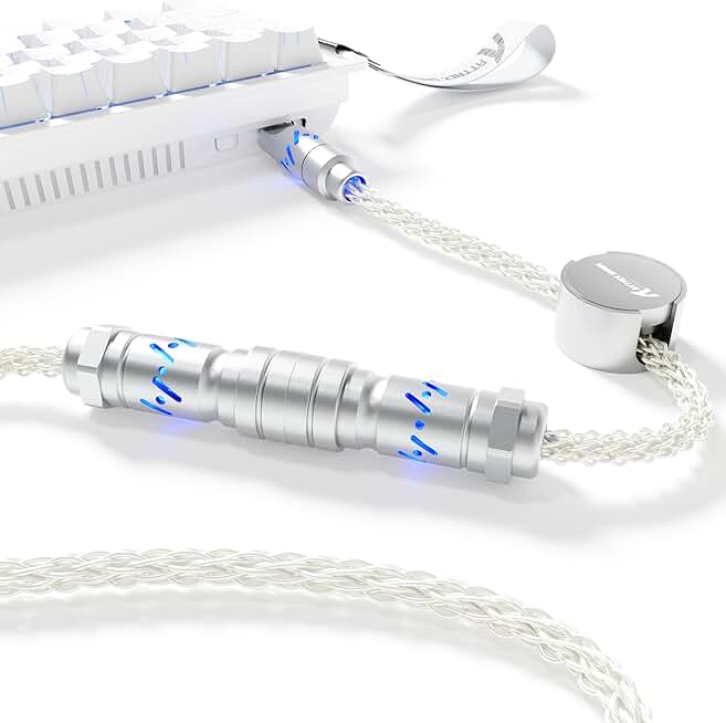 Custom Braided Aviator Cable with RGB Light and Magnetic Nameplate