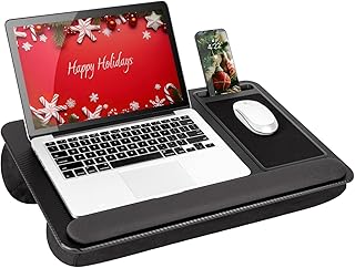 Home Office Lap Desk with Wrist Rest and Accessories