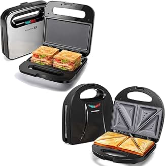 2-Sandwich Maker with Non-Stick Plates