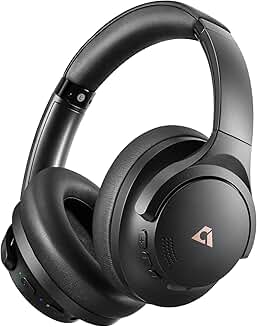 Wireless Over-Ear Noise Cancelling Headphones with 75H Playtime