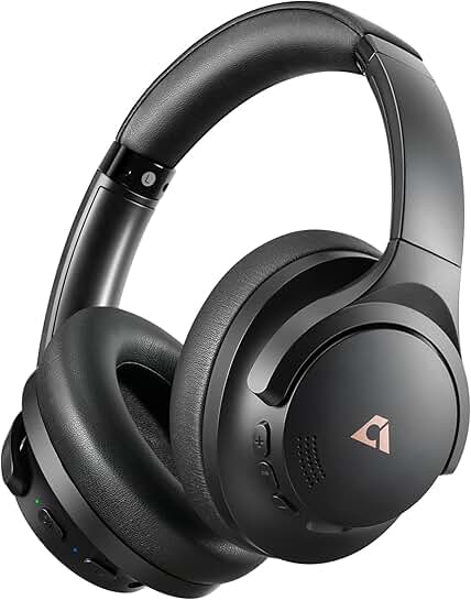 Wireless Over-Ear Noise Cancelling Headphones with 75H Playtime