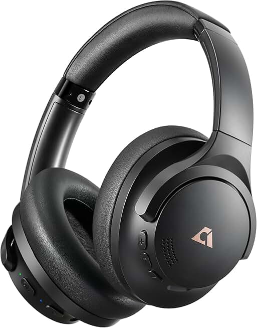 Wireless Over-Ear Noise Cancelling Headphones with 75H Playtime