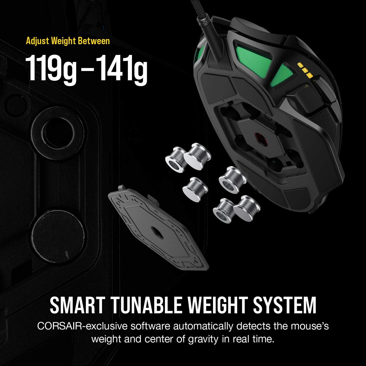 Nightsword RGB - Comfort Performance Tunable FPS/MOBA Optical Ergonomic Gaming Mouse with Backlit RGB LED, 18000 DPI, Black