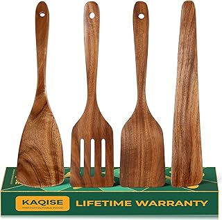 Set of 4 Non-Toxic Wooden Cooking Spatulas
