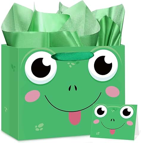 Frog Gift Bag for Kids and Baby Showers