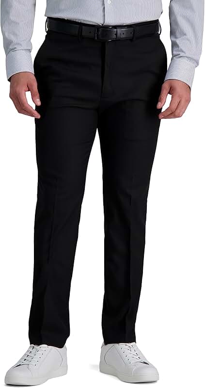 Men's Slim Fit Solid Dress Pants