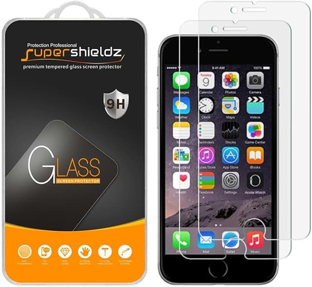Two tempered glass screen protectors for iPhone 6 Plus