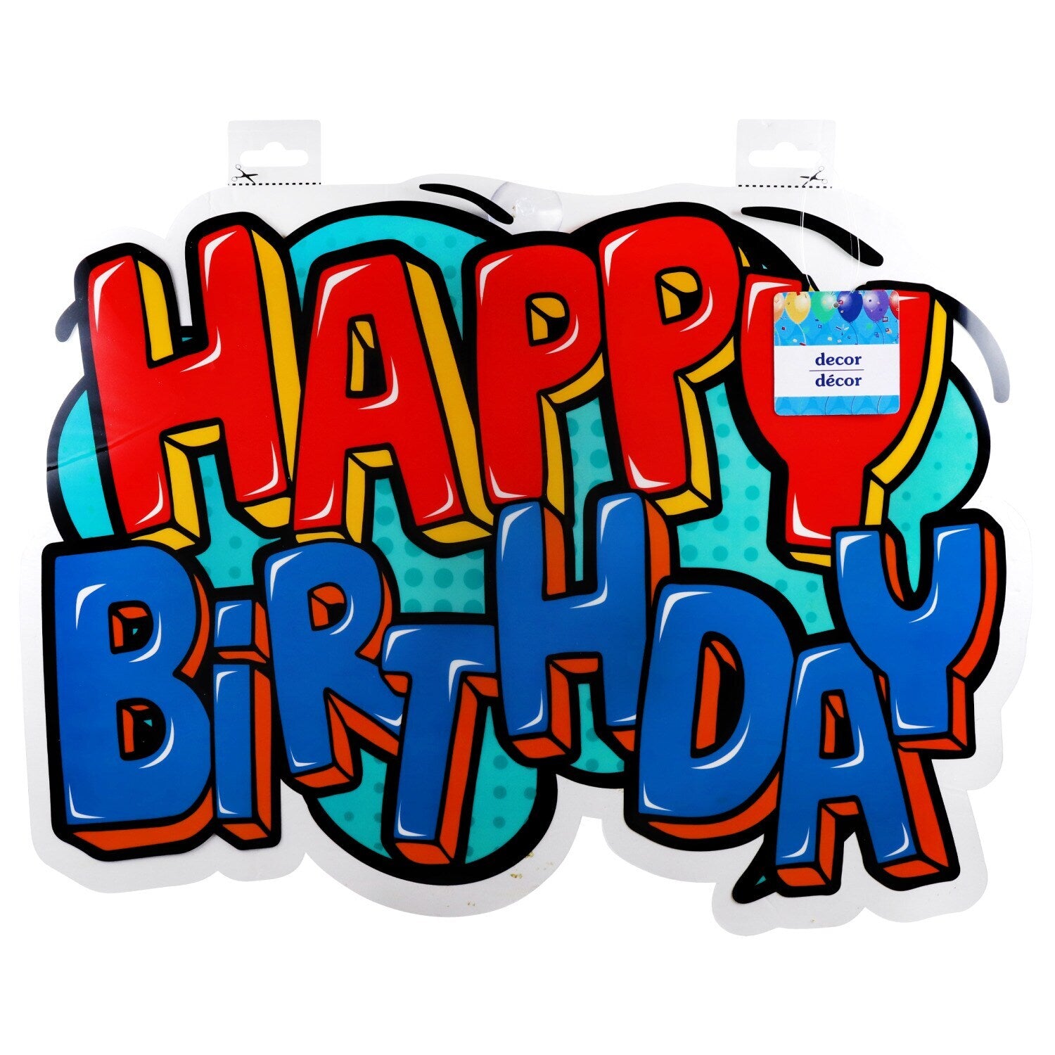 Happy Birthday Suction Cup Decor, 29x22 in. (Pack of 24)