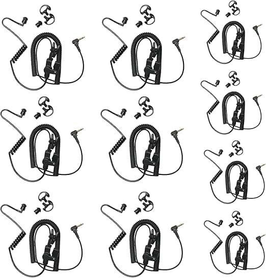 3.5mm Listen Only Earpiece for Law Enforcement 10 Pack