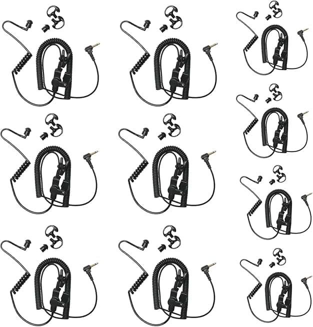 3.5mm Listen Only Earpiece for Law Enforcement 10 Pack