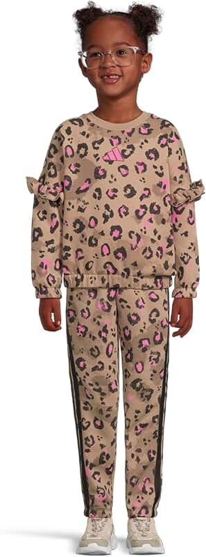 Baby girls' long sleeve printed top and jogger set