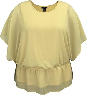 Women's Elastic Waist Chiffon Poncho