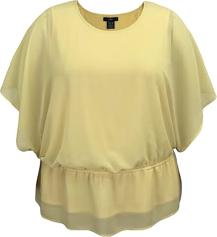 Women's Elastic Waist Chiffon Poncho