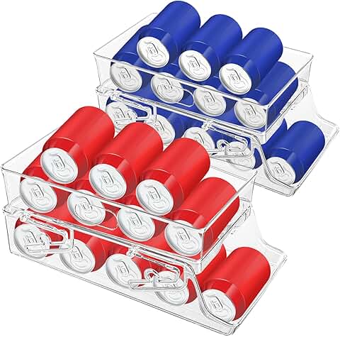 Two-Piece Can Organizer for Refrigerator and Pantry