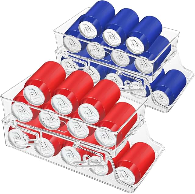 Two-Piece Can Organizer for Refrigerator and Pantry