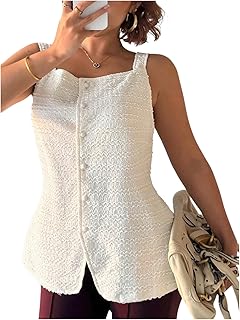 Plus Size Women's Summer Textured Sleeveless Tank Top