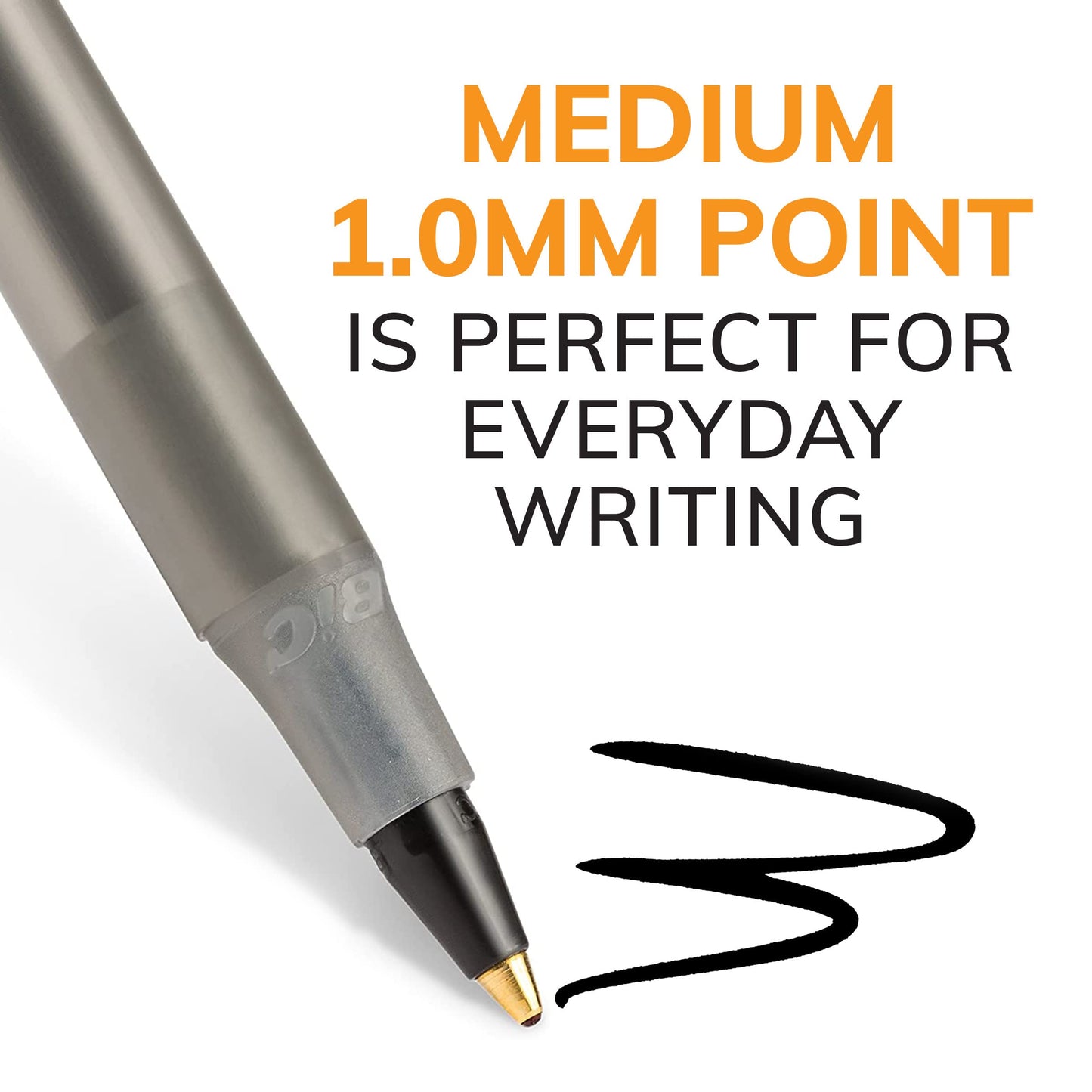 60 Black Ballpoint Pens with Long-Lasting Ink