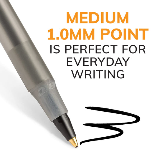 60 Black Ballpoint Pens with Long-Lasting Ink